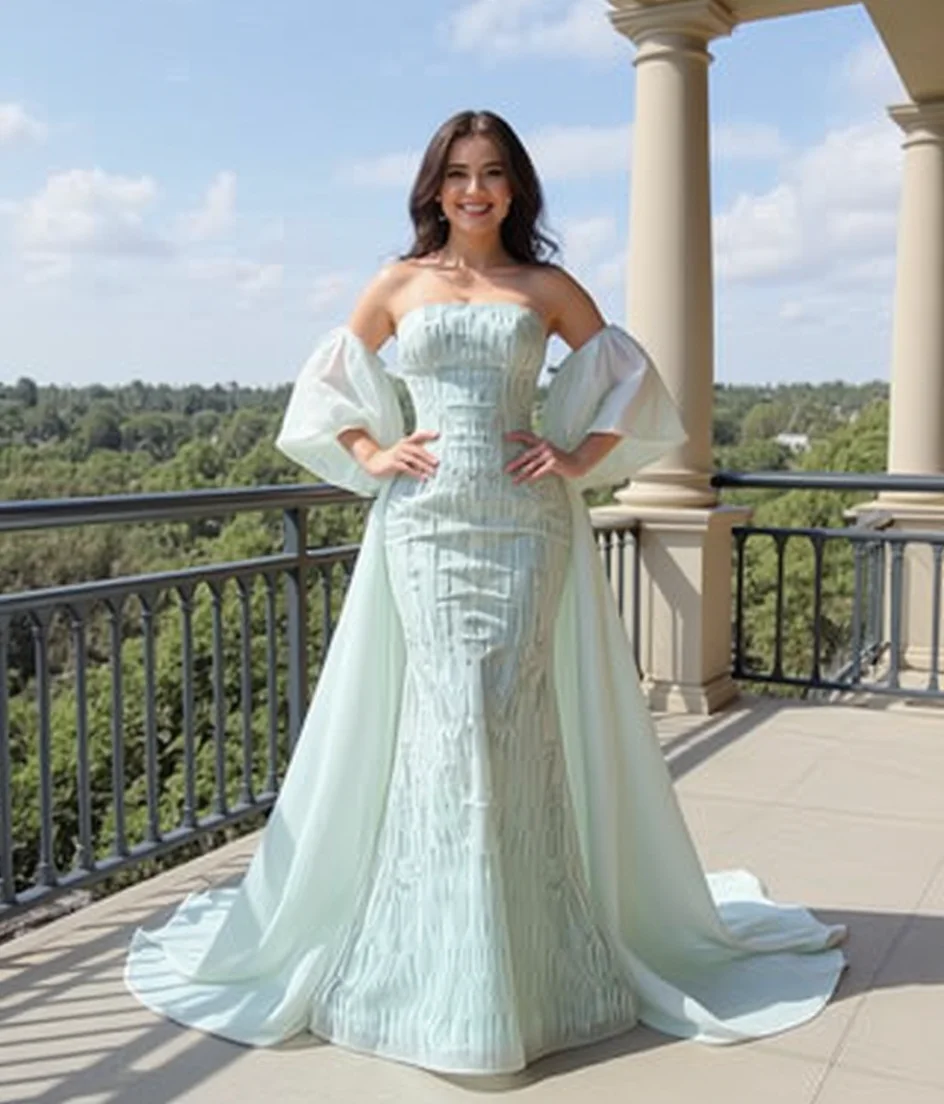 

FATAPAESE Customized Strapless Beading Sleeveless Sheath FloorLength Stright Zipper Gowns Prom Dress Luxury Evening Dresses 2025