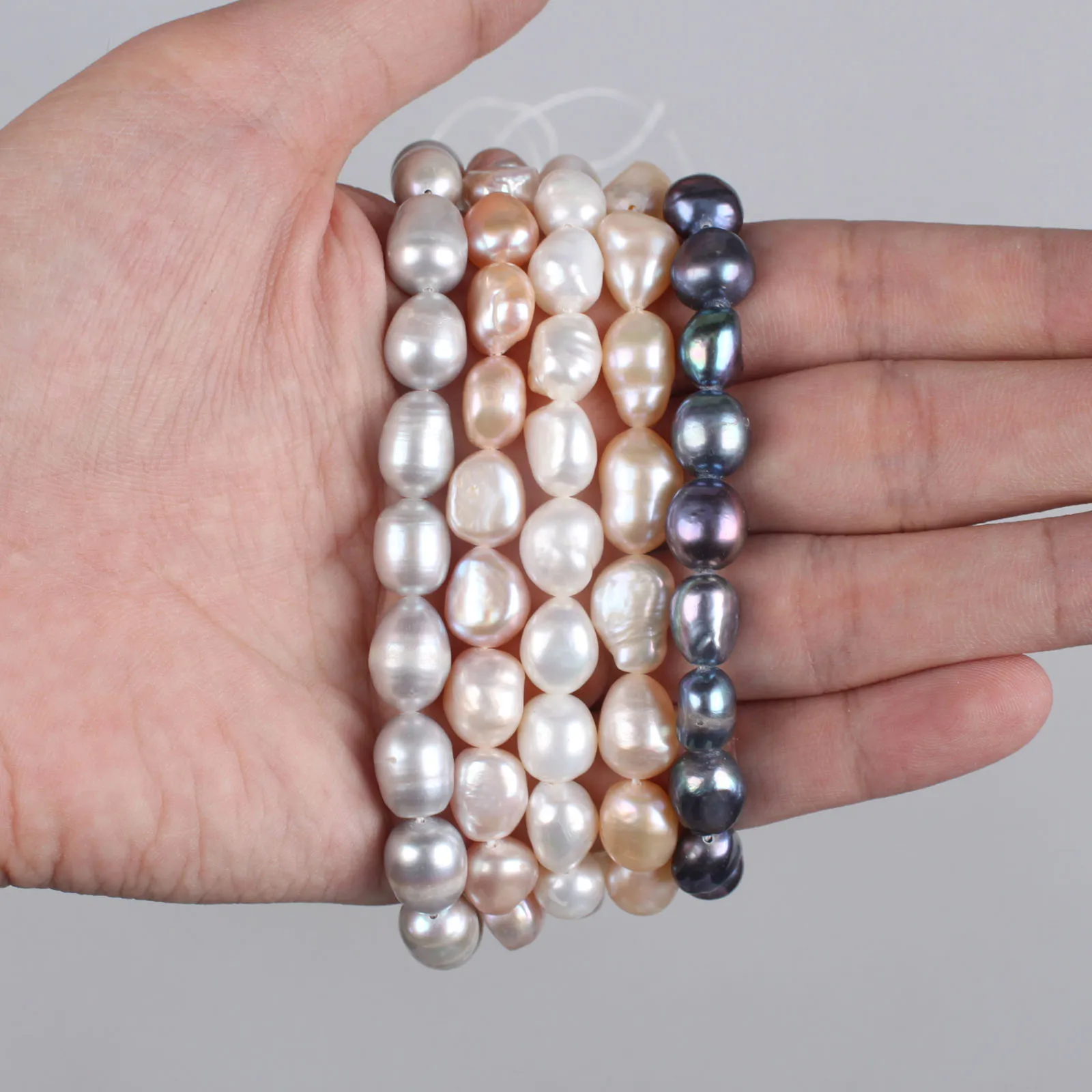 Natural Pearl Beads Pink White Black Irregular Freshwater Pearl Loose Beads 9-10mm For Diy Bracelet Necklace Jewelry Making