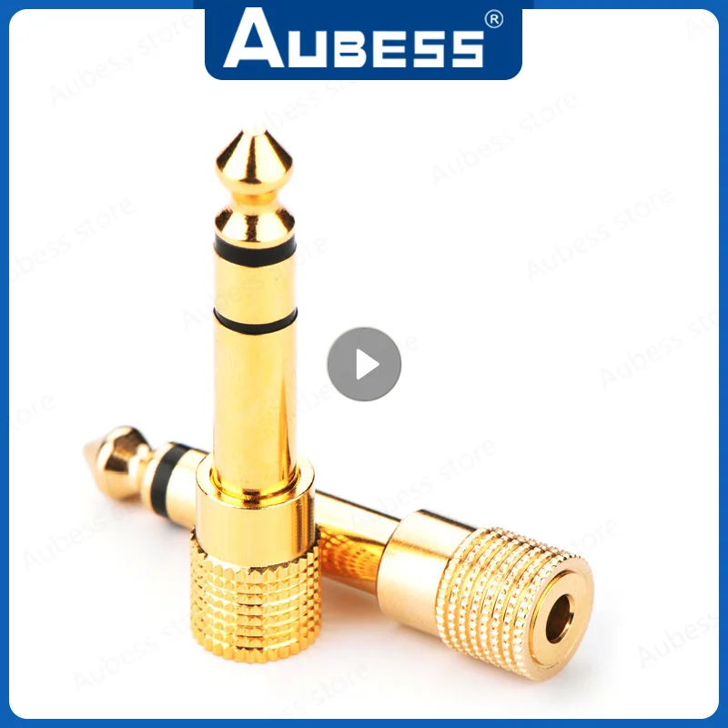 Jack Converter Headphone Adapter 6 35 Mm Male To 3 5 Mm Female Wear-resistant Audio Plug Gold Plating Process Power Amplifier