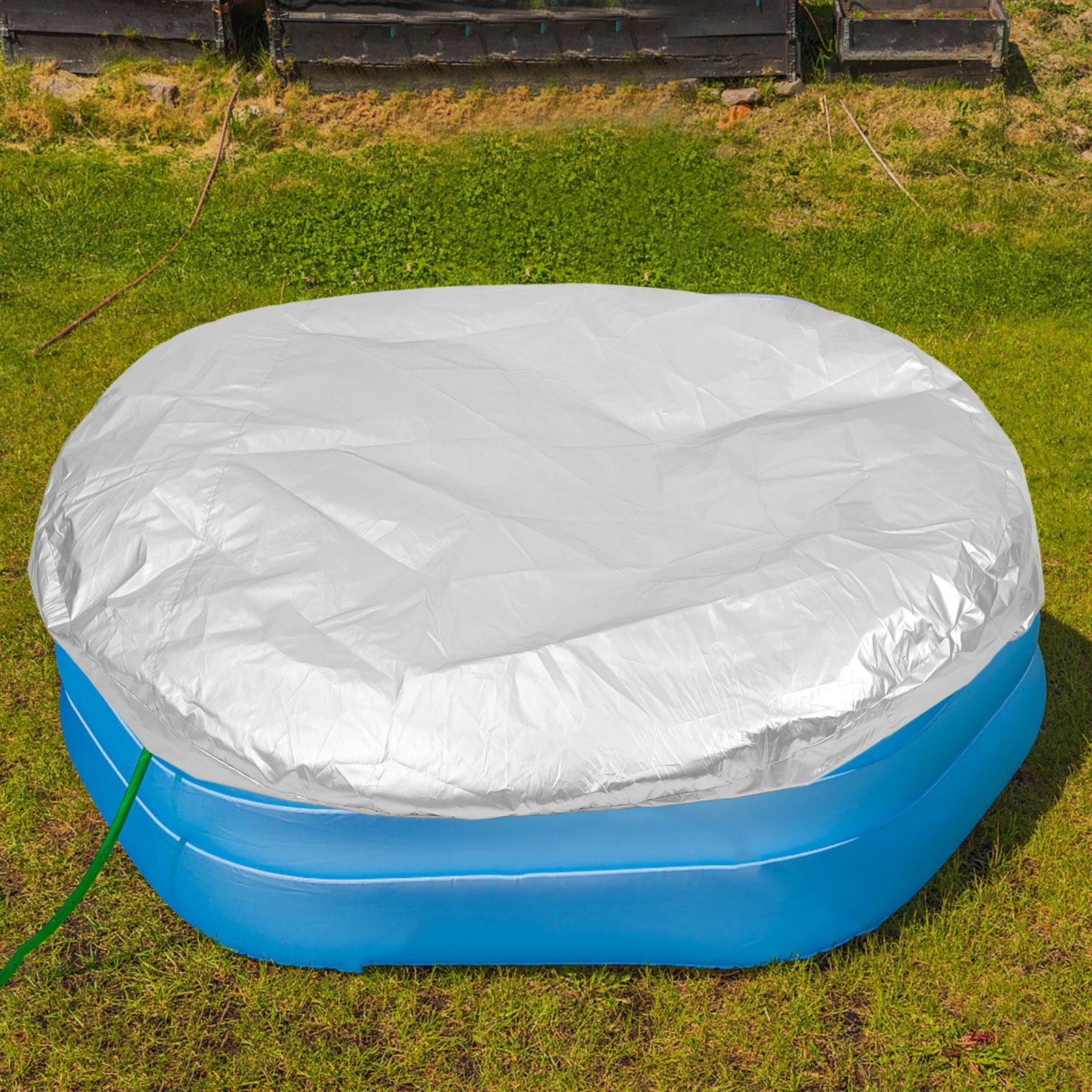 

Garden Inflatable Pool Cover Round Resistant Waterproof Easy Install Universal Fit Long Lasting Protection