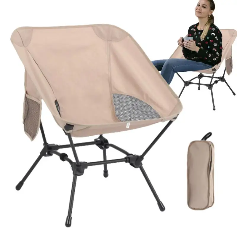 Camping Chair Heavy Duty Camping Chair 264lbs Capacity Stable Folding Camping Chair Metal Frame Chairs Breathable Chair For