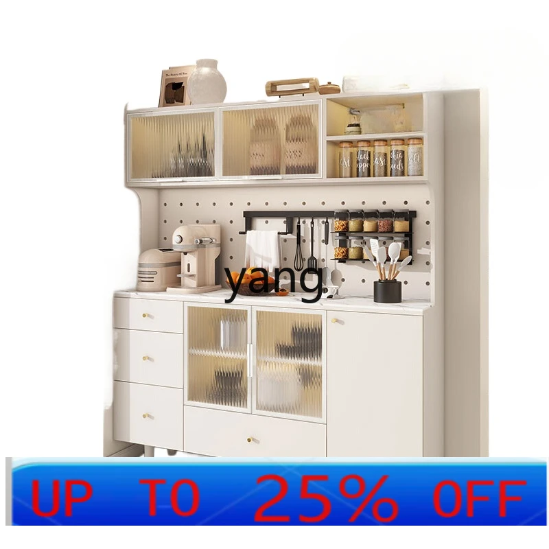 

LMM solid wood multi-functional dining side tea cabinet against the wall living room storage cabinet hole board storage
