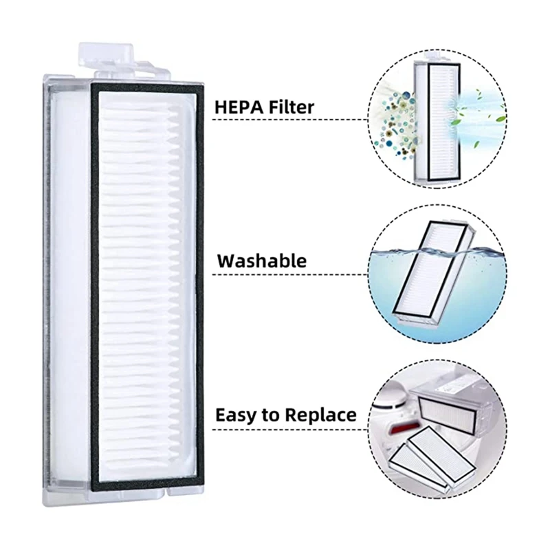 Per Xiaomi Roborock Q7 Max, Q7 Max +, T8 Robot aspirapolvere spazzola laterale principale filtro Hepa Mop stracci pezzi di ricambio