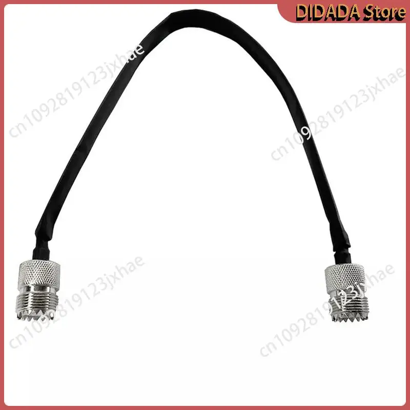 N82R 4 แพ็ค 40 ซม.RF COAXIAL CABLE หน้าต่าง/ประตูผ่านสายแบน,SO239 UHF หญิง UHF หญิง,50 โอห์ม