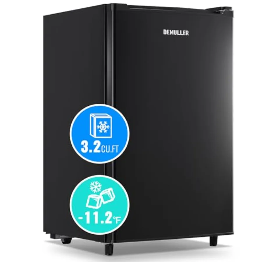 

3.2 Cu.Ft Upright Freezer with 7 Adjustable Thermostat Standup Single Door Compact Freezers with Rapid Cooling Technology for H