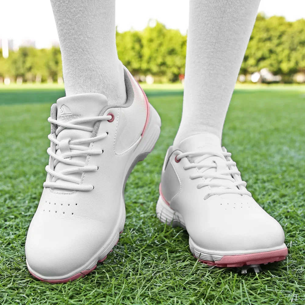 Waterproof Golf Shoes for Women, Non-Slip Golf Sneakers, Breathable Golf Training Sport Spikes