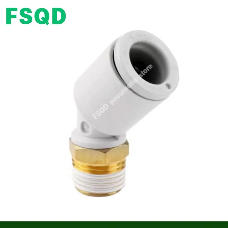45° Quick-change Elbow Joint Threaded Pneumatic Connector KQ2K04-M5A-M6A KQ2K04-KQ2K06-KQ2K08-KQ2K10-KQ2K12-01AS-02AS-03AS