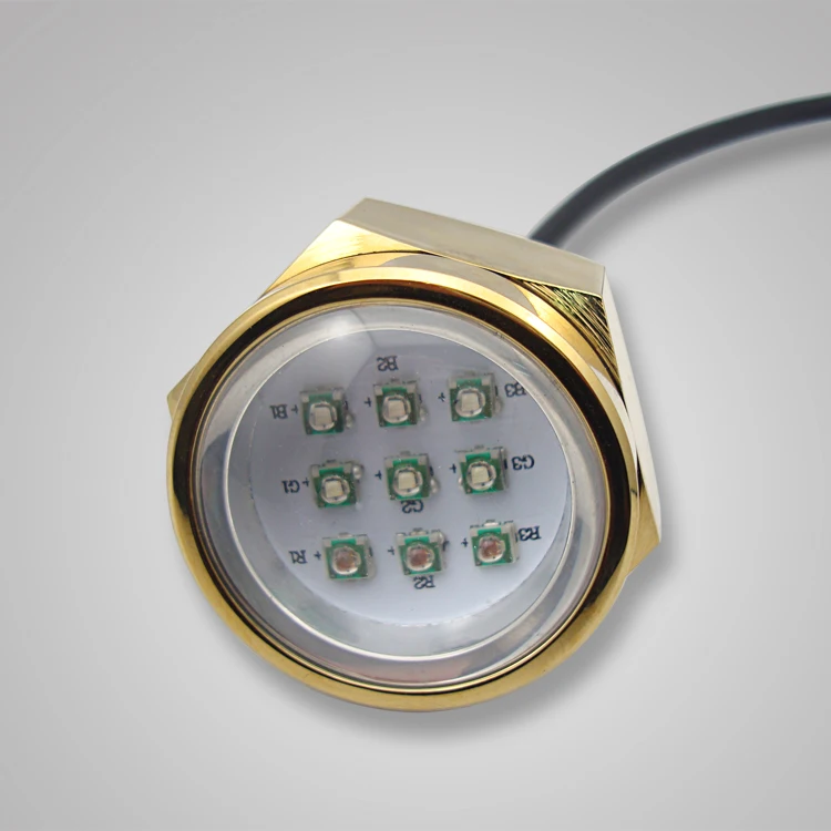 

No Drilling 1/2" NPT Threads 24V 1800LM LED 27W Underwater Drain Plug Green Blue Light