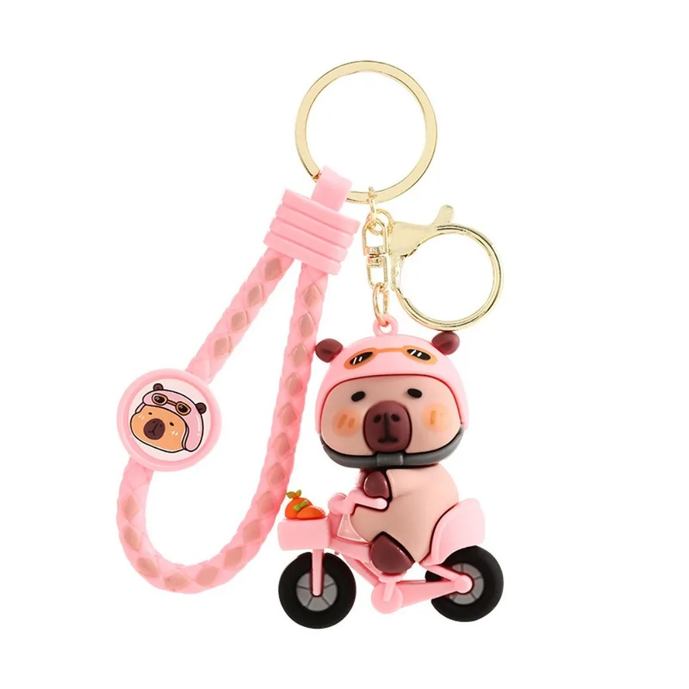 Śliczny kreatywny brelok do kluczy Capybara PVC Animal Capy Bag Pendant Guinea Pig Capibara Keyring Gift