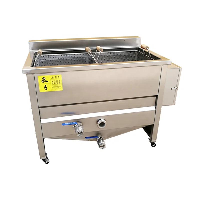 Industrial Deep Continuous Fish Fryer Taro Chip Fryer with Heat Exchanger Core Motor Component for Vegetable Processing Plant