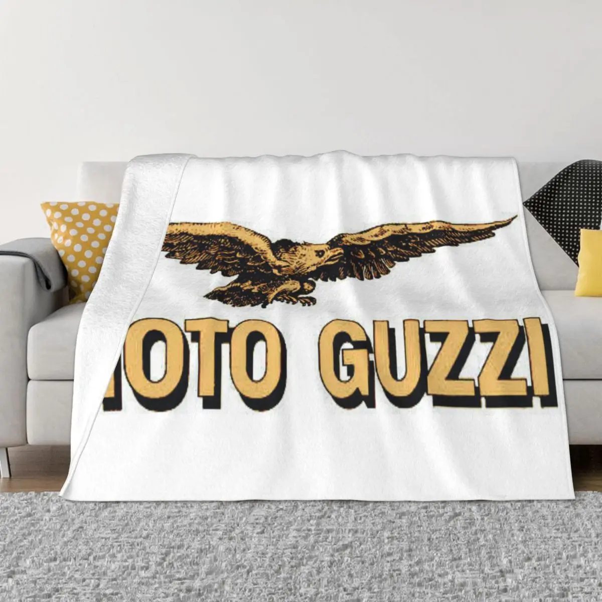 

Moto Guzzi Logo 4 Quilt Knee Blanket Thin Wadding Blanket Throw Blanket