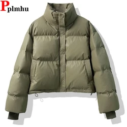 Faux Fur Down Cotton Short Jackets Coats Korea Warm Casual Jaqueta Snow Wear Loose Outerwears Tops Winter Basic Women Chaquetas