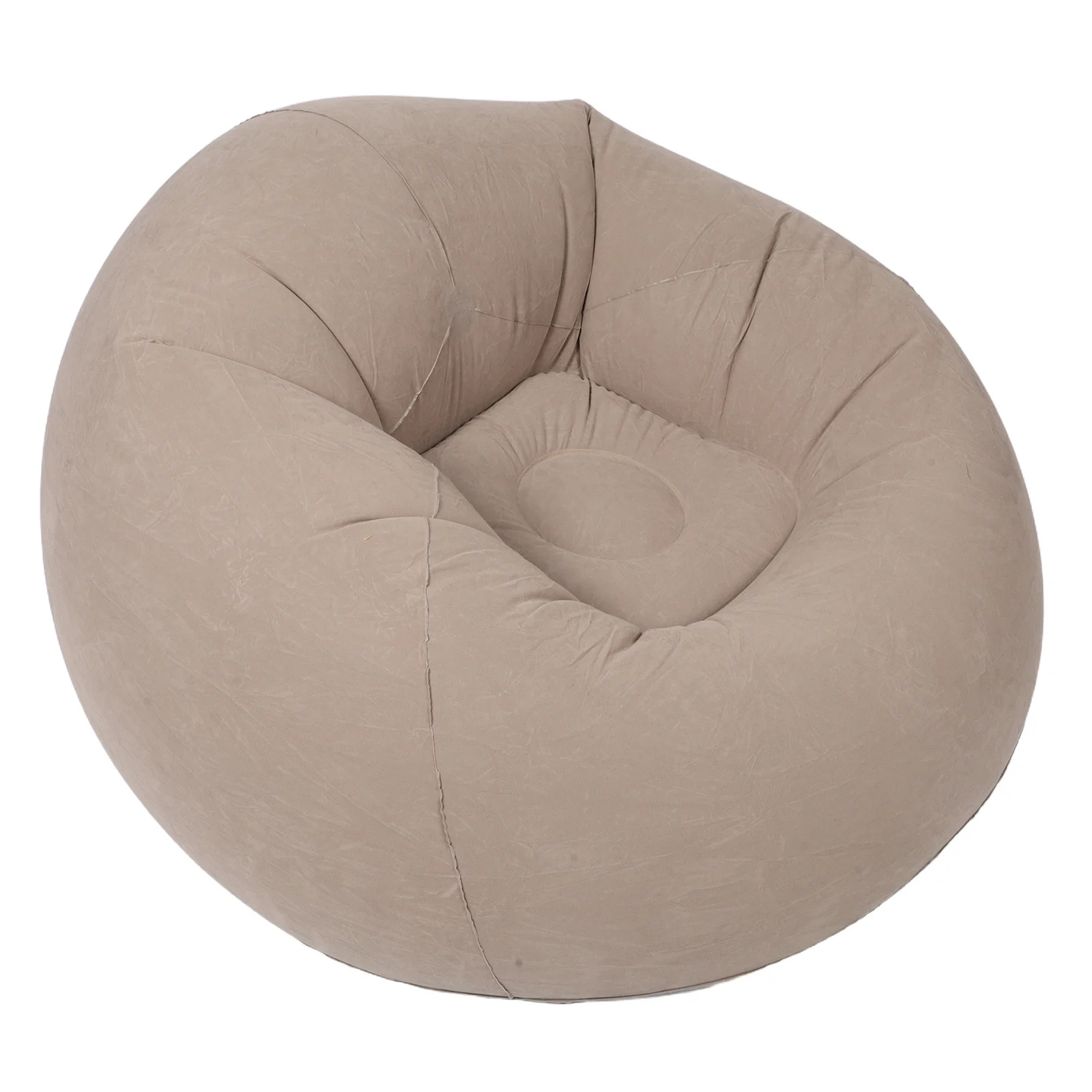 

1pc Inflatable Sofa Chair Outdoor Camping Bean Bag Lounge Air Couch Portable Lazy Sofa For Adults Flocked Nonslip Wear-Resistant