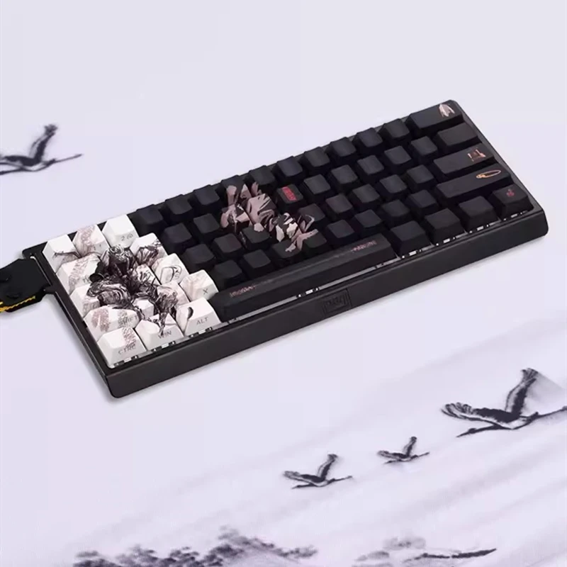 Imagem -04 - Pbt Dye-subbed Anime Gaming Key Caps Mito Wukong Keycap Macaco Rei Keycap para Teclado mx Switch Conjunto Preto