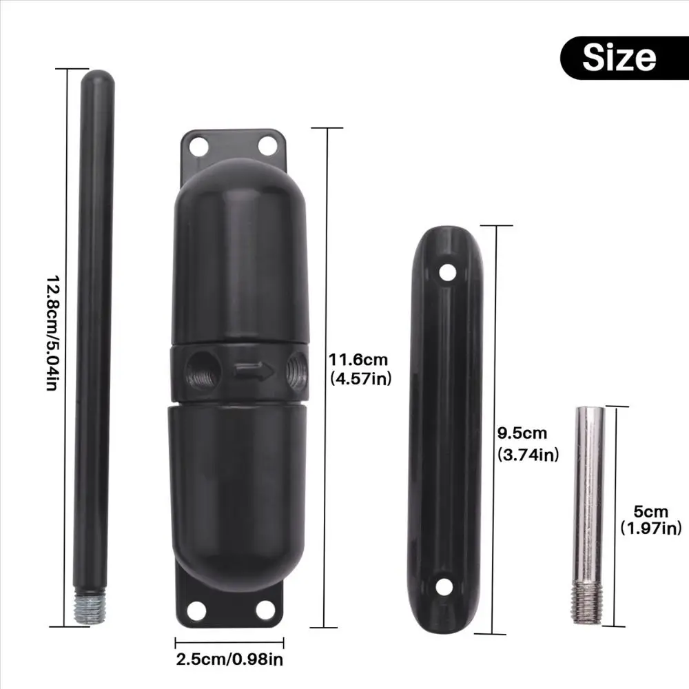 자동 블랙 용수철 문짝 클로저 아연 합금, 조정 가능한 문짝 하드웨어, 표면 장착, 호텔 문짝, 20-70kg