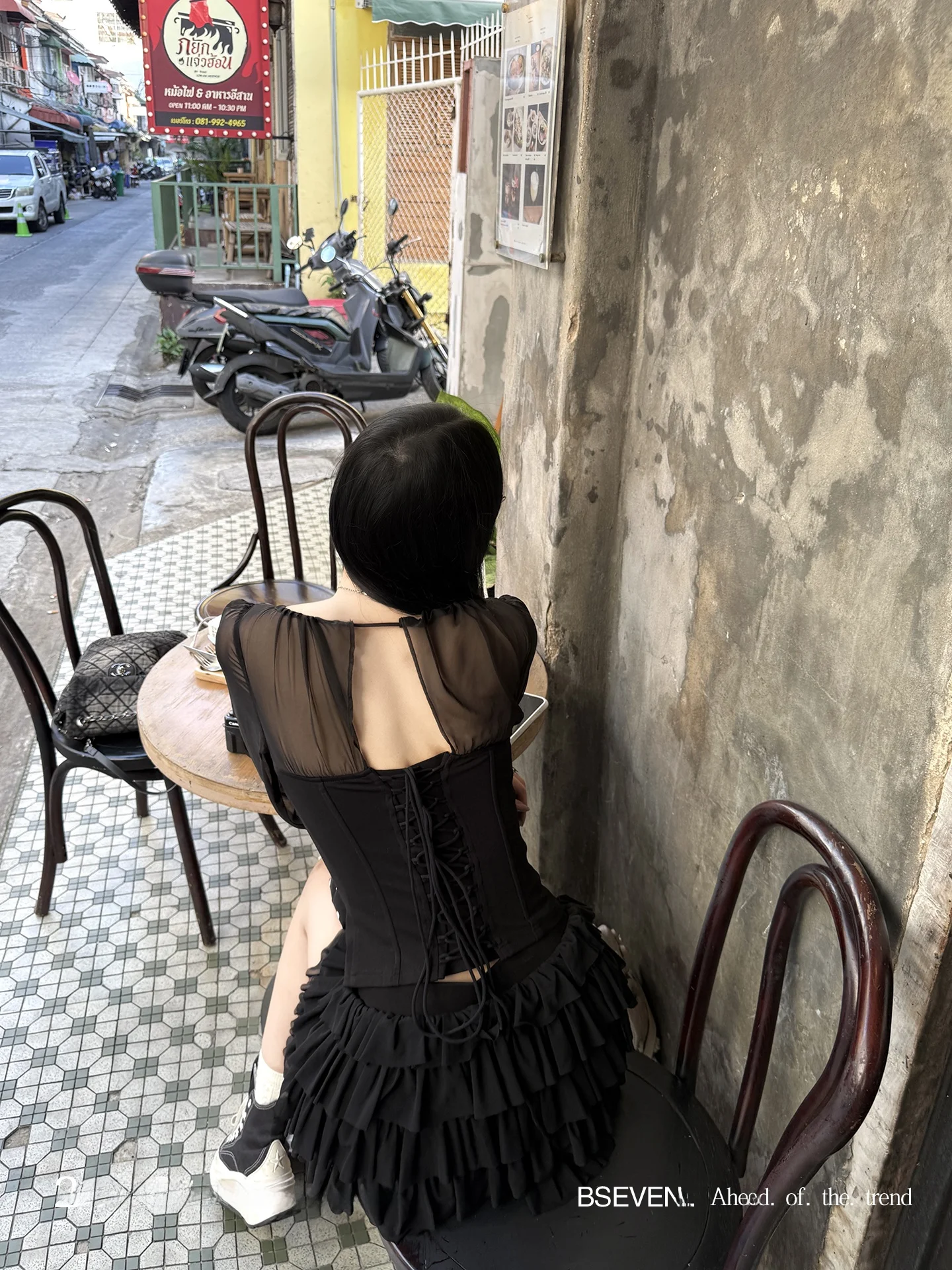 

Spring 2026 Bla Long Sve Women's Chiffon irt Fibone Waist a Slimming Top High Elastici Skin-friendly Breathable