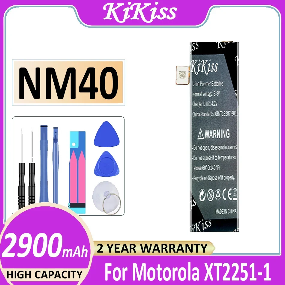 

KiKiss Battery NM40 NM50 2900mAh/3200mAh For Motorola Moto XT2251-1 Bateria