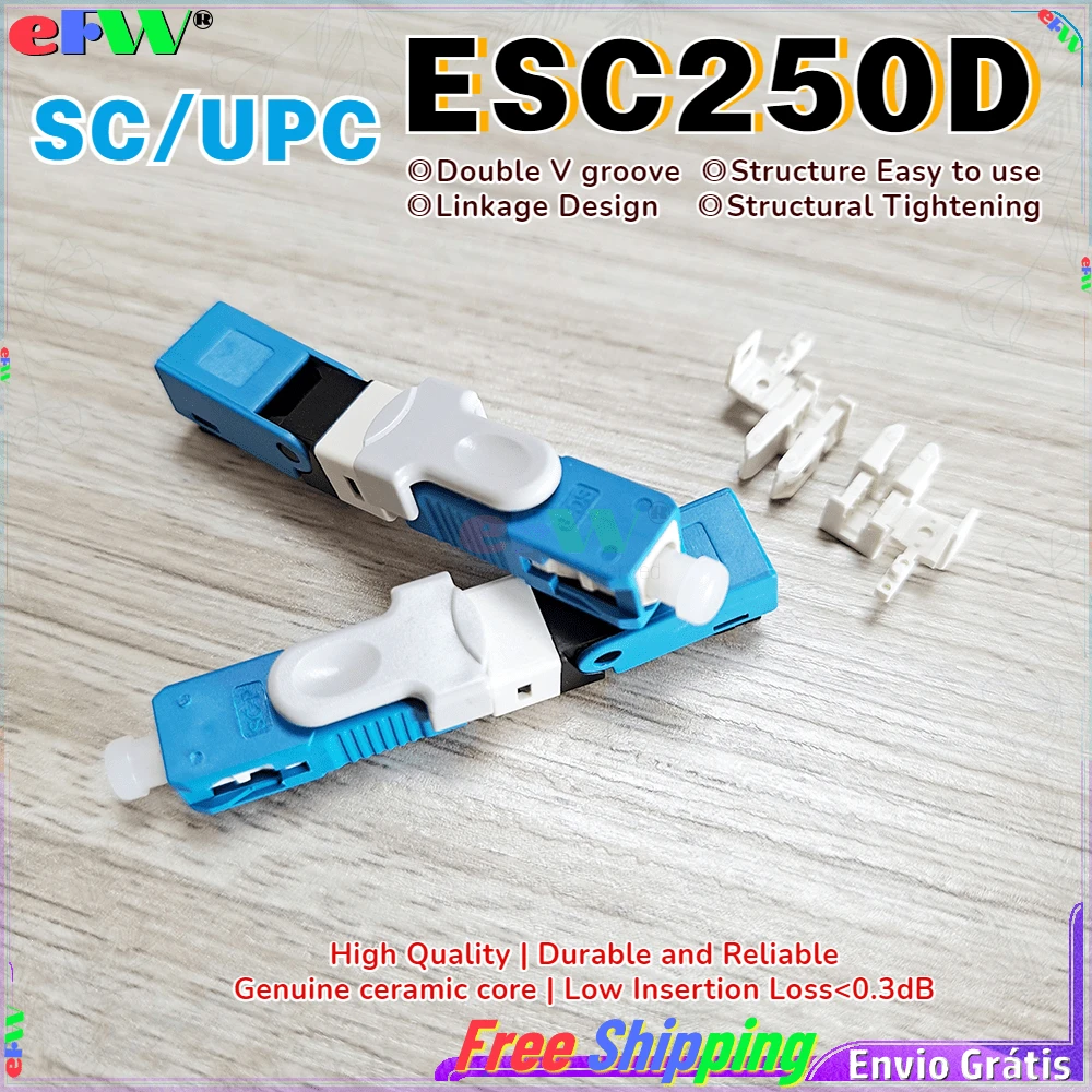 

SC UPC Optical Fiber Quick Connector SC Fiber Optic Fast Connector Embedded Type ESC250D SC Connector FTTH