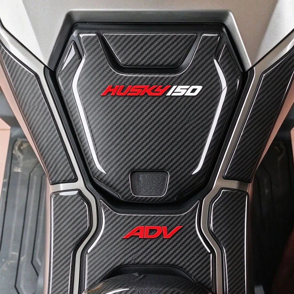 For SYM HUSKY 150 ADV Motorcycle 5D carbon fiber resin body fairing sticker Tank Pads Gas Knee Grip Traction Sticker Protector