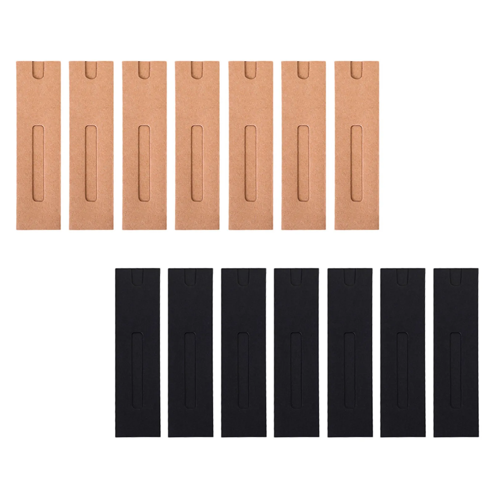 40Pcs Kraft Paper Pen Pouches Retro Style Single Pen Sleeve Gift Packaging Holder Eco Friendly Stationery Organizer for School