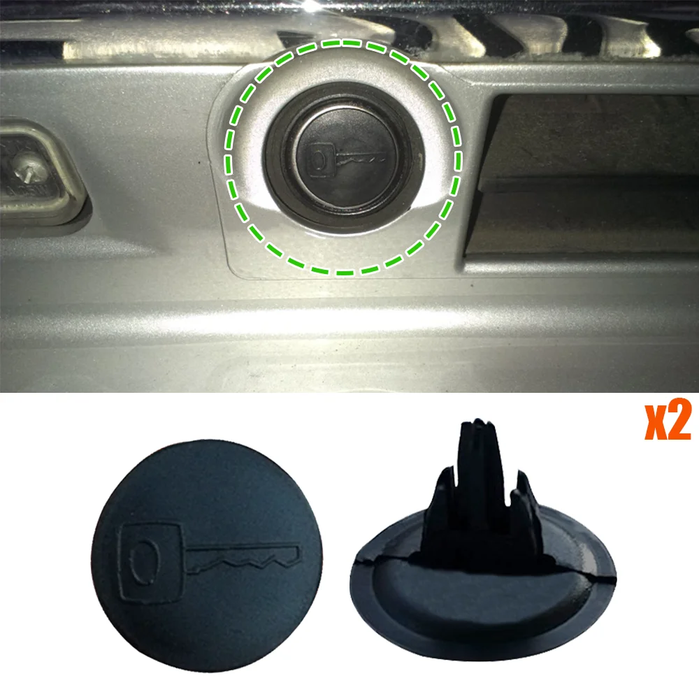 2Pcs New For Mitsubishi Lancer IX 2002 2003 2004 2005 2006 2007 Door Lock Barrel KeyHole Cap Plug Cover Clip Dustproof Rustproof