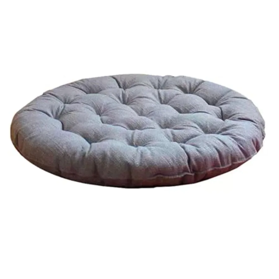 

Large Linen Floor CushionsRound Futon Pillows Japanese Style Tufted Floor Pillows Meditation Cushions for Seating On Pad for Yo