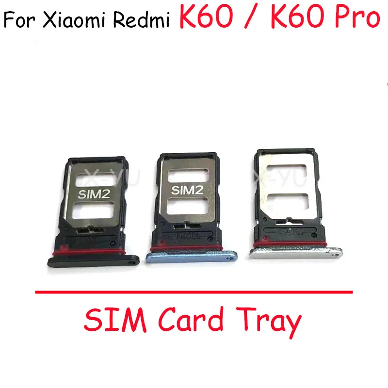 For Xiaomi Redmi K60 Pro Ultra K60E Sim Card Slot Tray Holder Sim Card Reader Socket