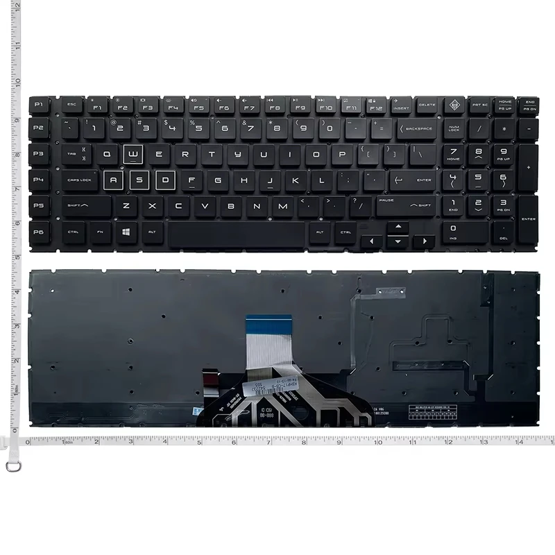 New US/AR/SP/RU Laptop Keyboard For HP 17-CB TPN-C144 Omen Plus 17-cb 17-cb1002ca 17-cb1070nr 17-cb1072nr 17-cb0028ur