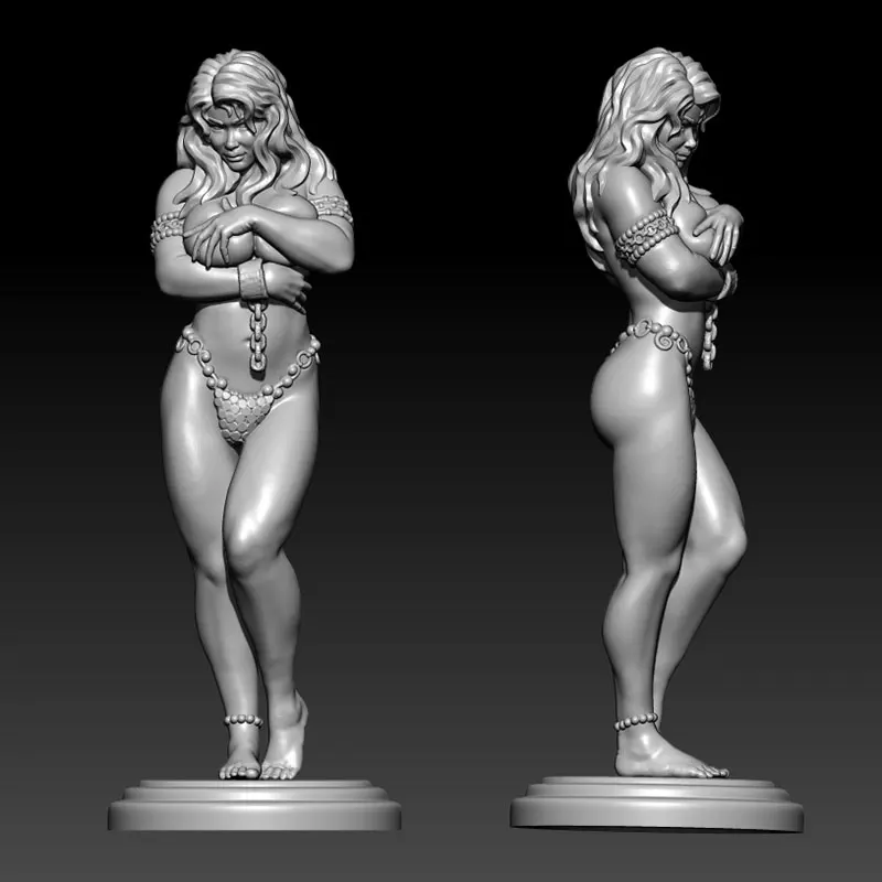 

1/24 75mm 1/18 100mm Resin Model Woman Figure Unpainted No Color RW-943