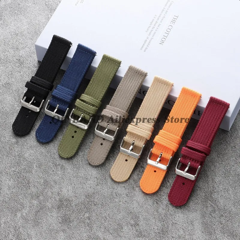 النايلون قماش حزام (استيك) ساعة ل Seiko ل رولكس 18 مللي متر 20/22/24 مللي متر الجيش العسكرية المنسوجة حزام الرجال النساء سوار الإفراج السريع معصمه #6