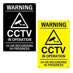 1pcs CCTV in Operation,Metal Sign,Warning Aluminum Sign,For Home Farmhouse Porch Outdoor Decor,Easy To Install,Waterpoof