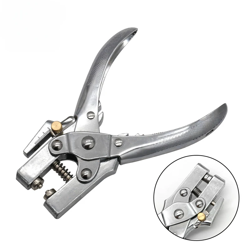 1set Portable Single Hole Punch 4.5mm Heavy Duty Hole Edge Banding Punching Plier Handheld