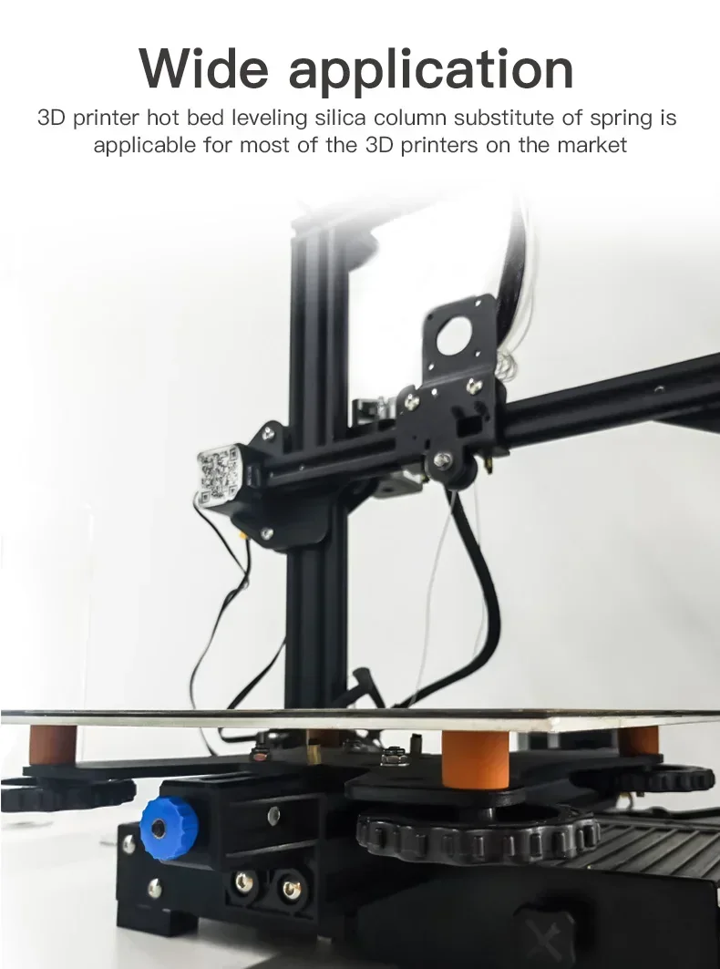 Creality Oficjalna 4-częściowa drukarka 3D Silikonowa podkładka dystansowa Wysokotemperaturowa kolumna poziomująca gorące łóżko do części CR10 Ender3 3d Priter