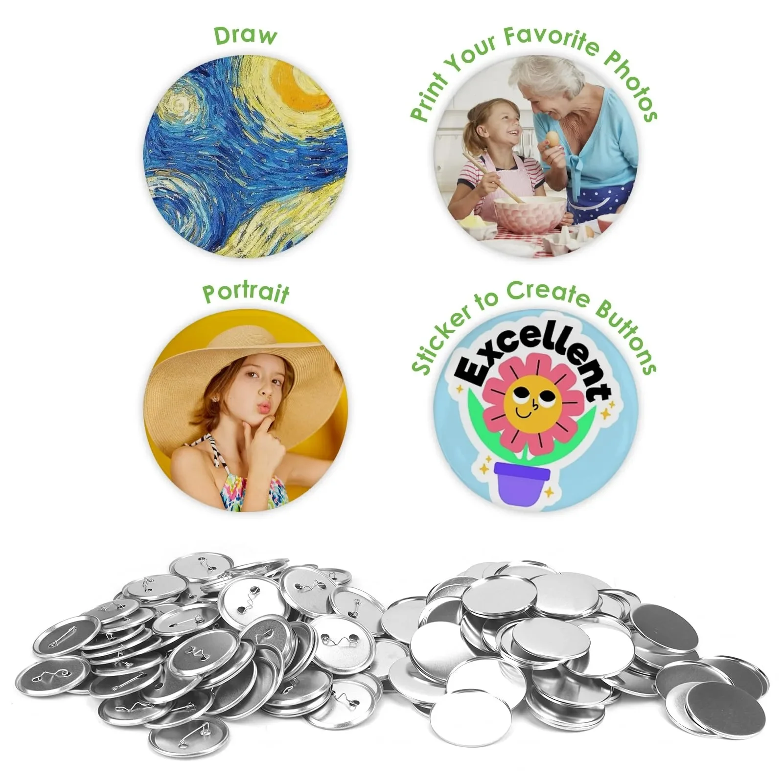 100 pezzi di bottoni vuoti per - Button Badge Blank recensione e prezzo