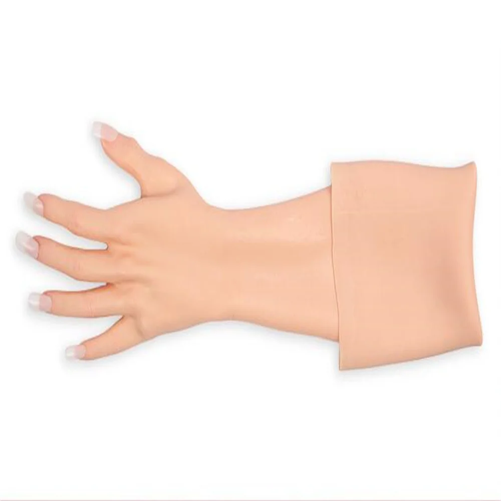 Silicone Artificial Mannequin for Female, Body Fingernail Prosthetic Props, Medical Cosmetology, after Hand, 60cm, 1Pair, E052