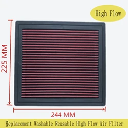 car High Flow Air Filter Performance Fits For 2011-2020 jeep Grand Cherokee Dodge Durango Charger Washable 1PCS Reusable