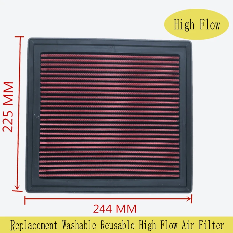 car High Flow Air Filter Performance Fits For 2011-2020 jeep Grand Cherokee Dodge Durango Charger Washable 1PCS Reusable