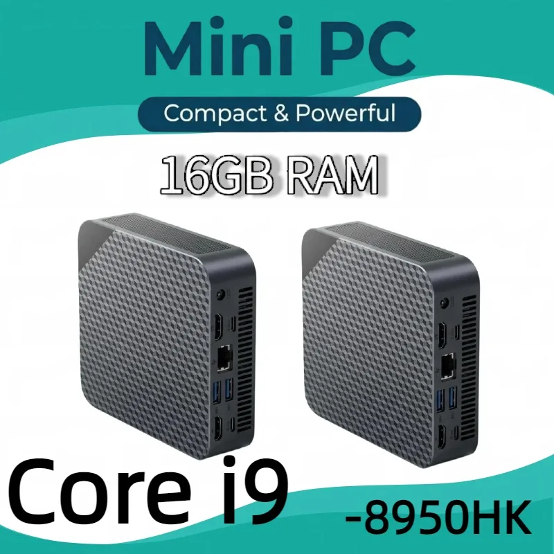 New High Performance  MINI PC  Core i9 8950HK 16GB RAM 1TB 2TB SSD WIFI 6 BT5.2 4K HD Mini Gaming Office Study Pc
