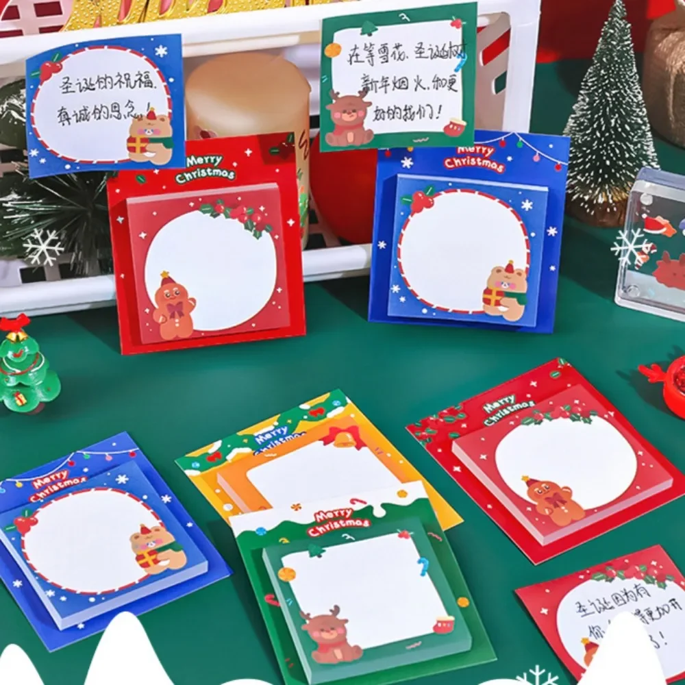 Office School Supplies Notepad Cartoon Christmas Sticky Notes Student Message Notepad Study Office Sticky Notes Christmas Gifts