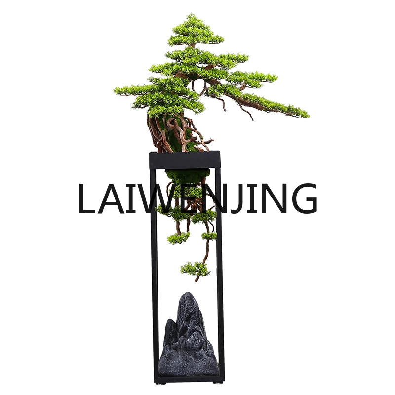 RWJ Large Artificial Green Floor-Standing Decorations Living Room Fake Trees Bonsai Bonsai Welcoming Pine Ornaments