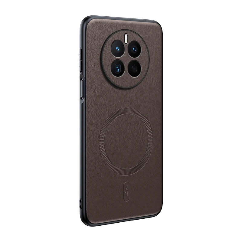 Für Huawei Mate 50: Magnetische Schutzhülle aus Leder, hochwertige Anti-Fingerabdruck- und rutschfeste PC+TPU-Hülle. – Detail 4