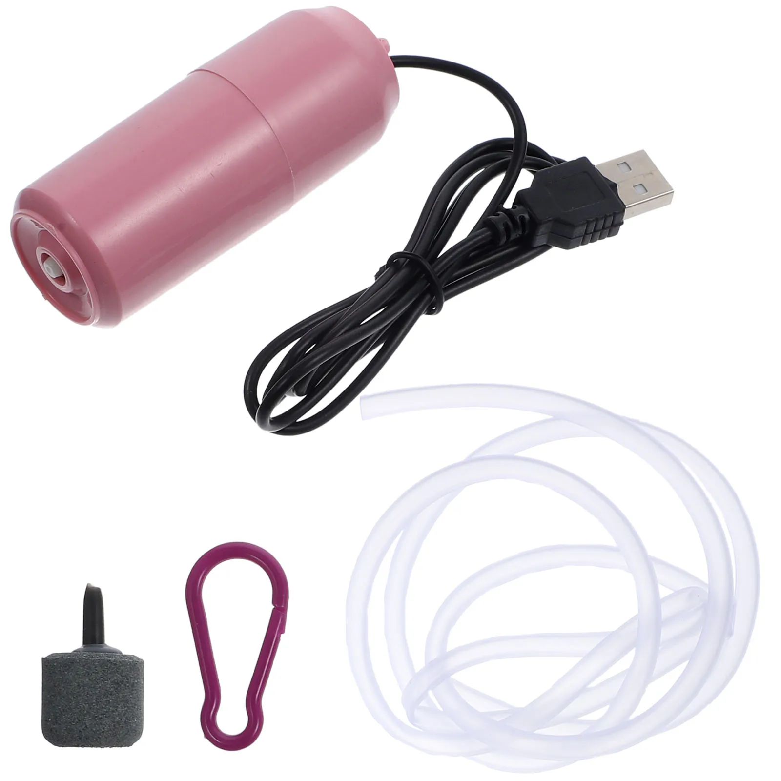 

Oxygen Pump for Aquarium Small Fish Tank USB Bubbler Quiet Portable Aerator ABS Copper Durable Lightweight Home Garden Supply