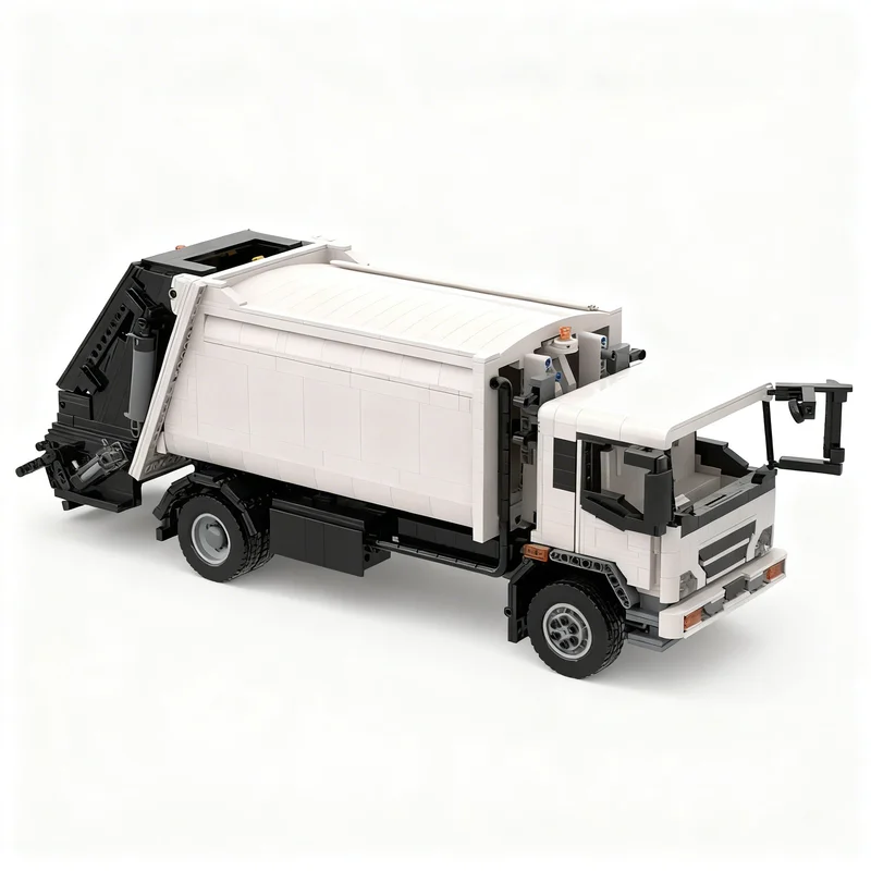 3150PCS MOC Municipal Waste Truck Model Technical Mechanical Engineering Precision Assembly Brick Showcase Decorative Toy Gift