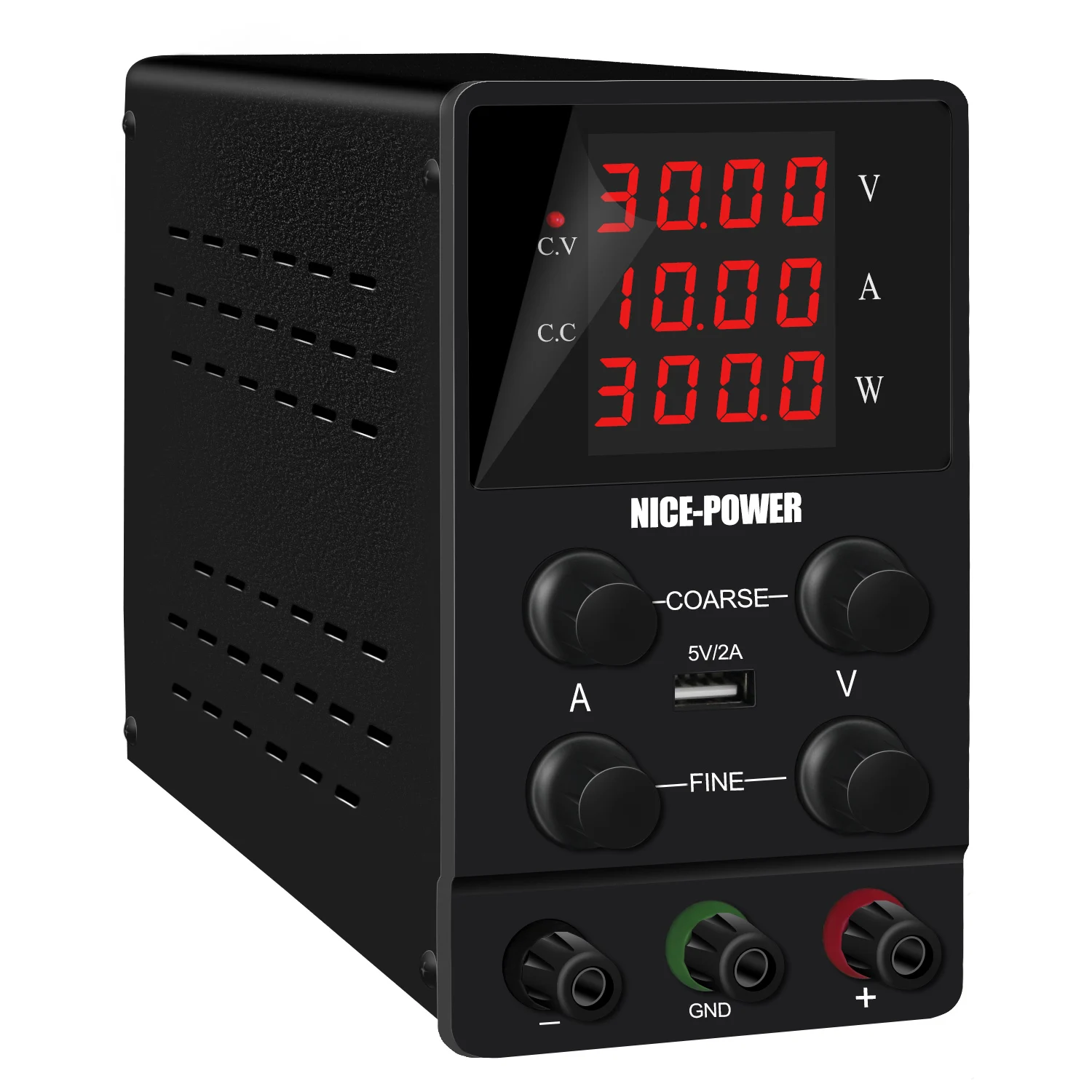 SPS3010 30V 10A 300W Adjust  le DC Voltage Regulator Vertical Voltage Regulator with Four Knobs for Fine Adjustment