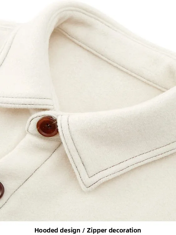 الرجال الشتاء القطن الصوف مزدوجة الوجه تويد Jaet فضفاض ملابس العمل معطف عصري P4484H2 عادية طويلة Sve سستة إغلاق