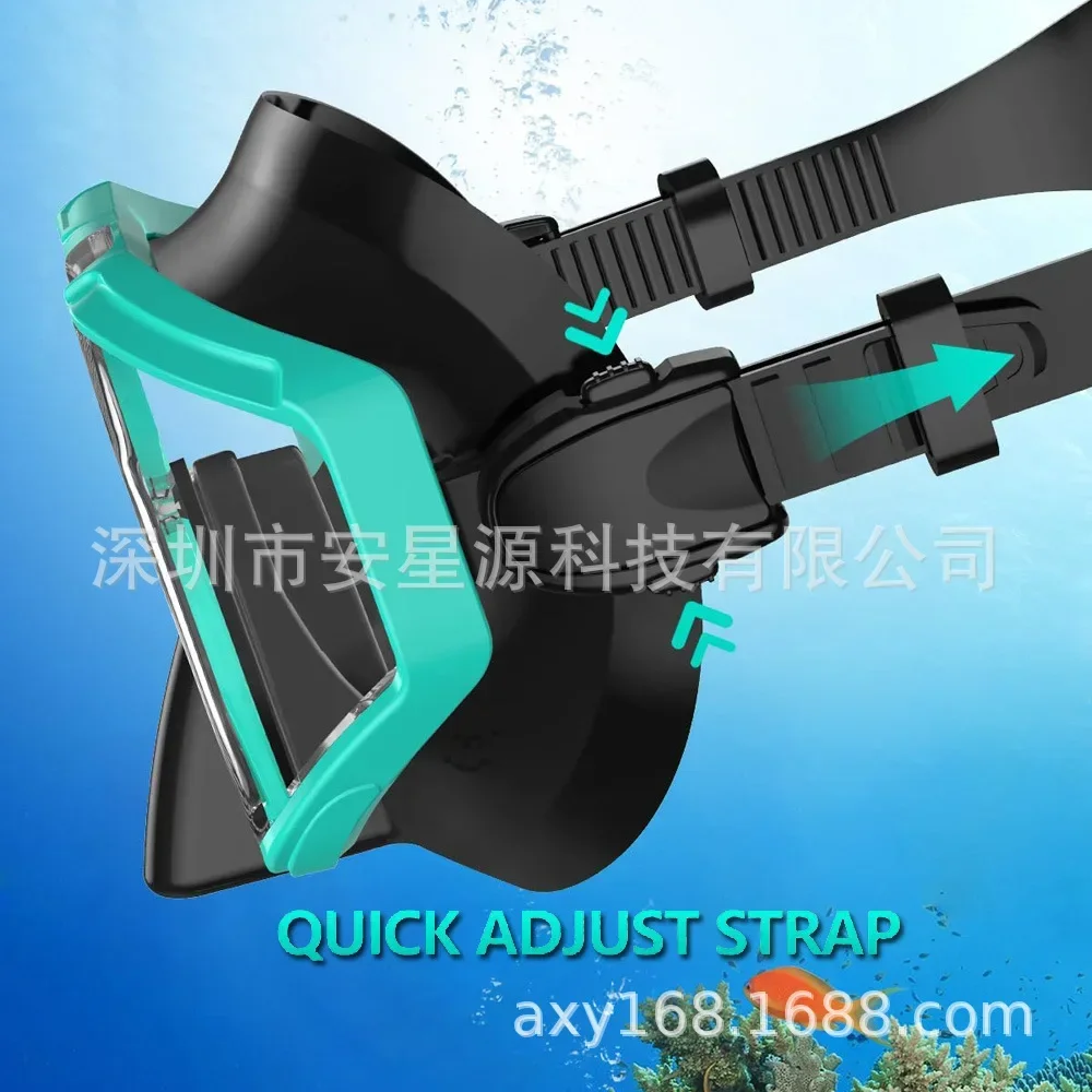 

Full Body Three Windows Frame La Rge Field Of View Diving Gogg Les Snorkel Set Silicone Diving Mask High Definition PC Lens Adul