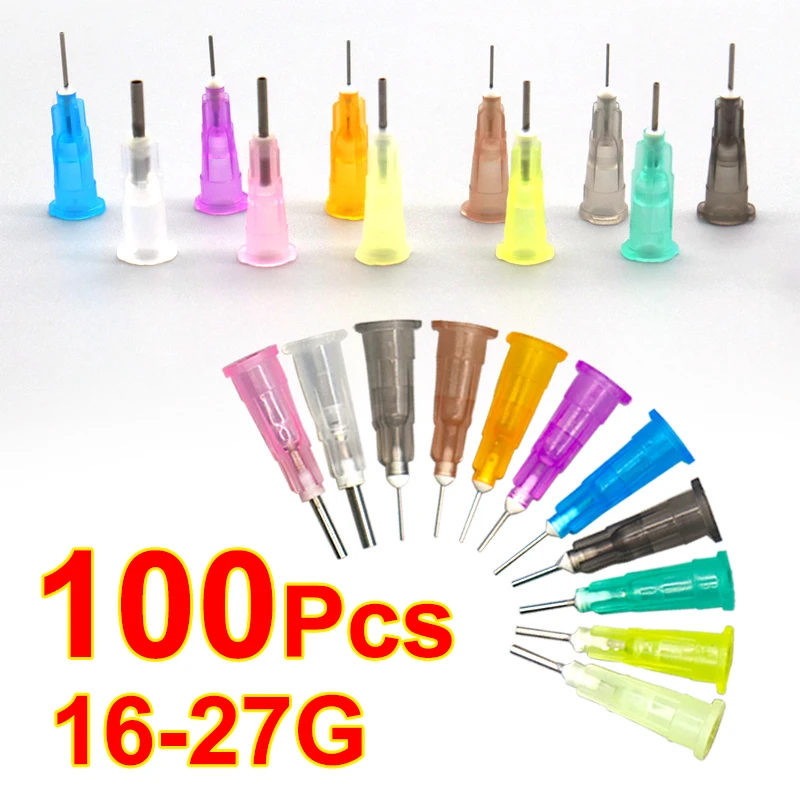 100 stücke 16-27g 6,5mm Bajonett ausgabe maschine Bajonett nadel für alle Kleber flüssige Löt paste Klebe spender nadel