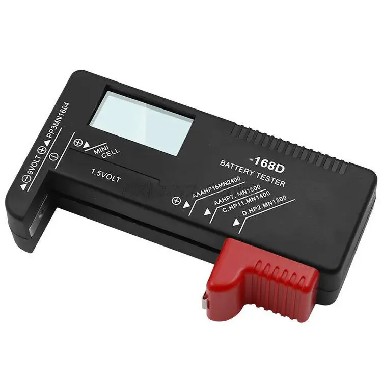 1Pc -168 -168D 1.5V 9V Battery Tester Digital Display Battery Voltage Tester Multi Purpose Tester