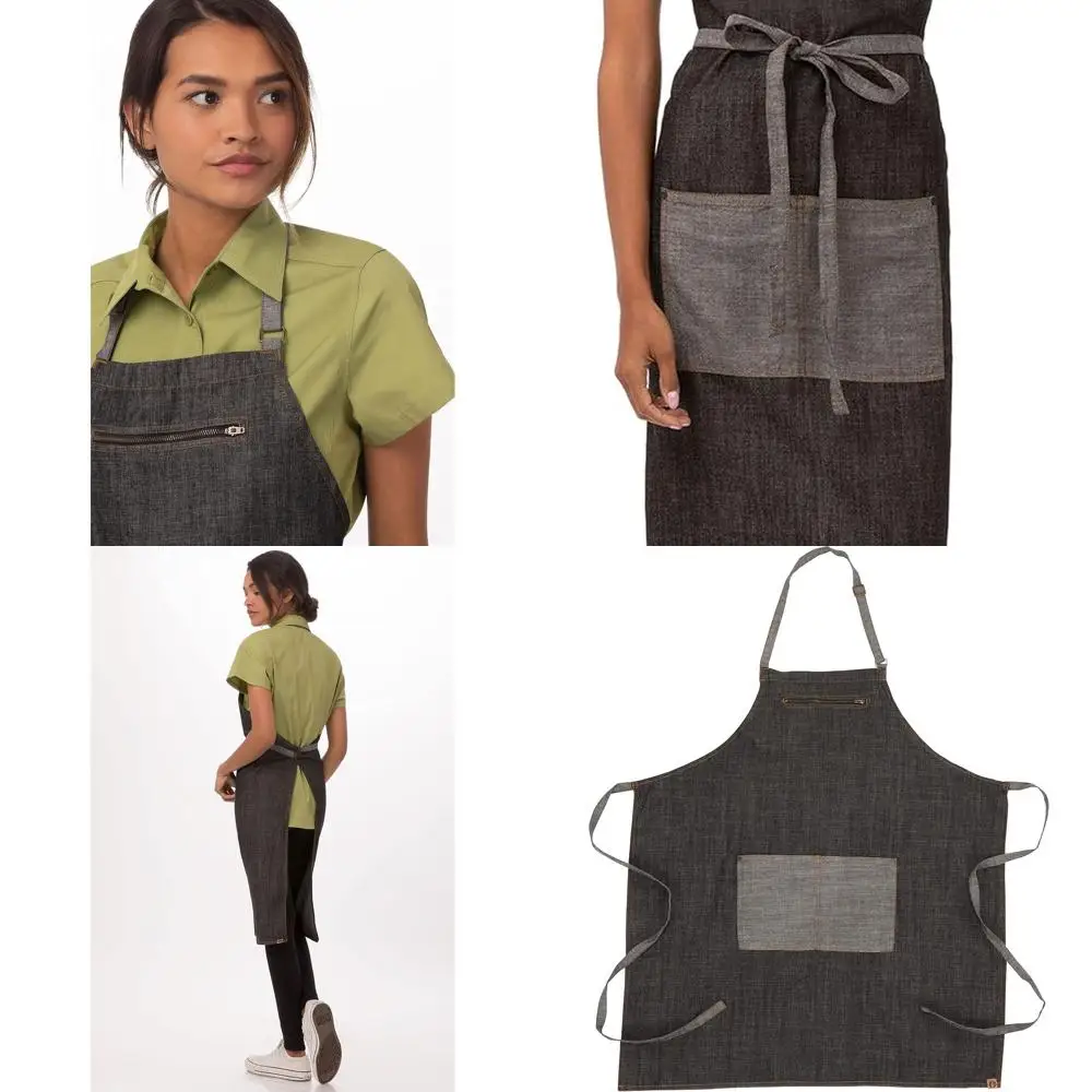 

Unisex Chef's Manhattan Style Bib Apron