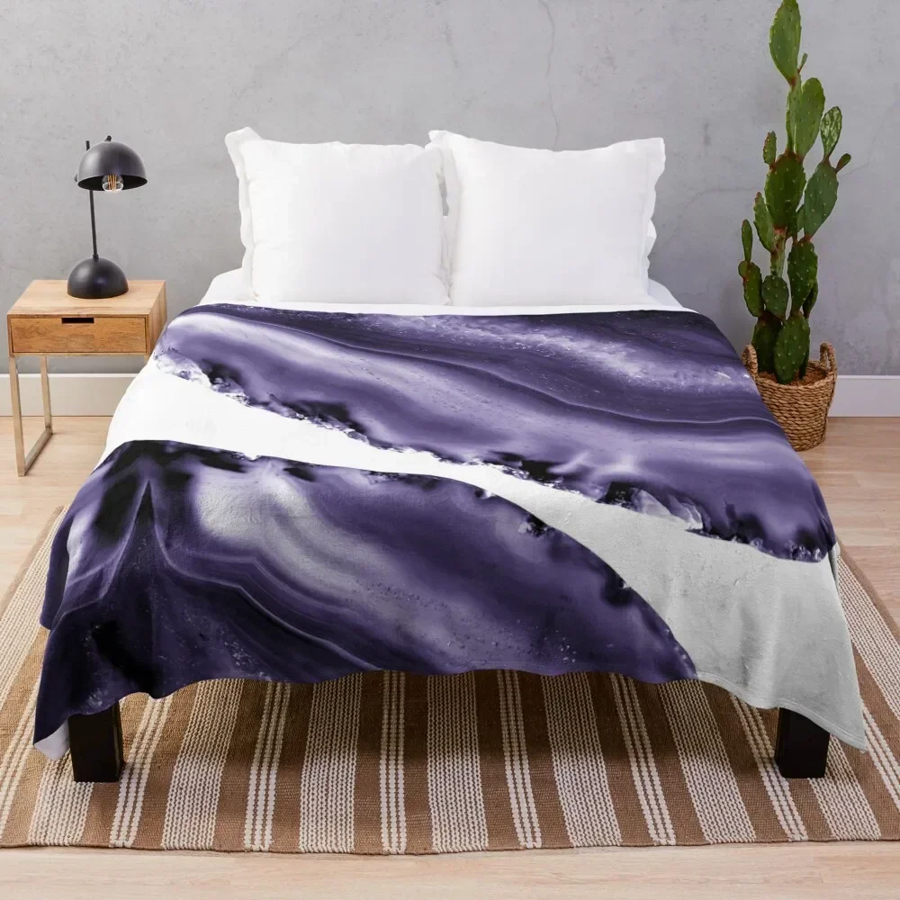 Ultra Violet Agate #3 #gem #decor #art Throw Blanket wednesday Plush Kid'S Blankets